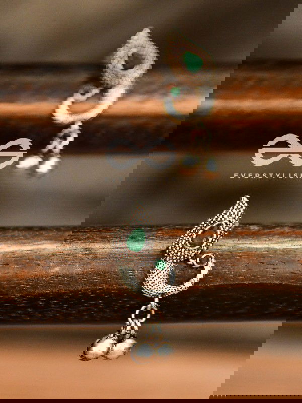 The Vintage Peacocks (Emerald Green) - The Melodious Ghungoo Collection