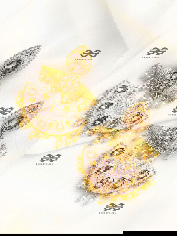 The Marvellous Meenakari Collection - Ira Earrings - Pink