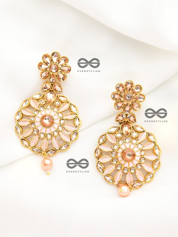 The Marvellous Meenakari Collection - Kriti Earrings - Pink
