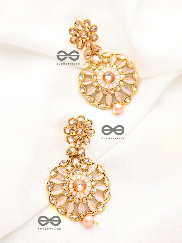 The Marvellous Meenakari Collection - Kriti Earrings - Pink