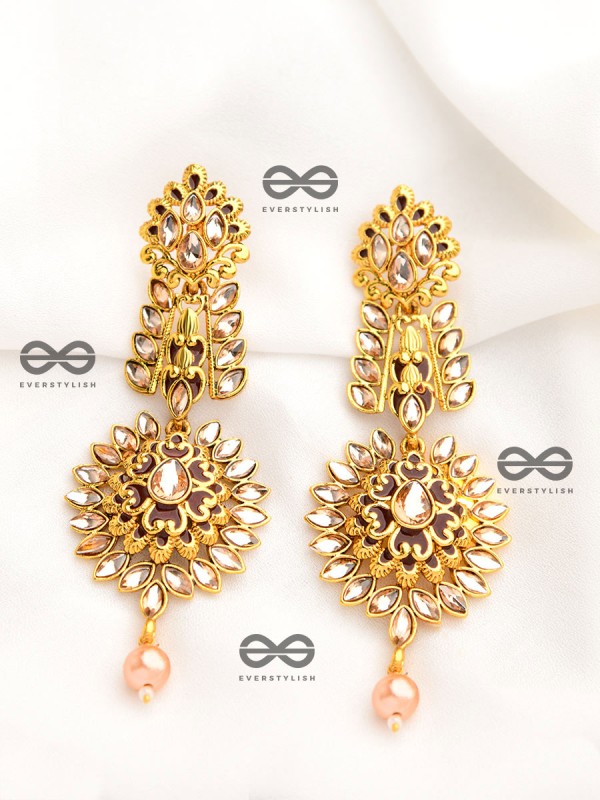 The Marvellous Meenakari Collection - Vaani Earrings - Charcoal Black
