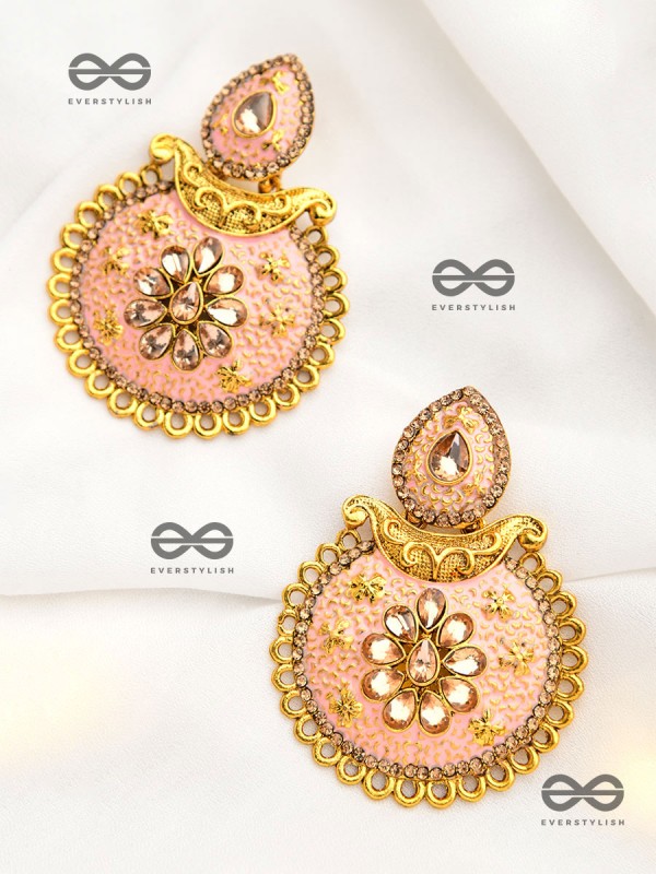 The Marvellous Meenakari Collection - Misha Earrings - Pink