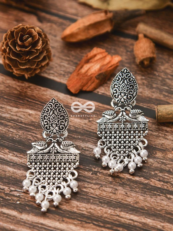 An Artistic Delight - Oxidised Ethnic Earrings