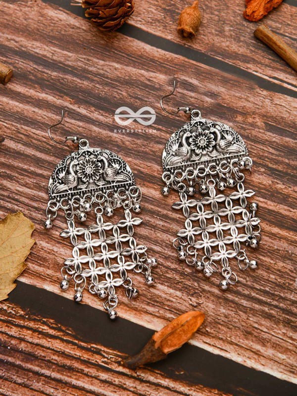 The Artistic Intricacy - Oxidised Boho Earrings