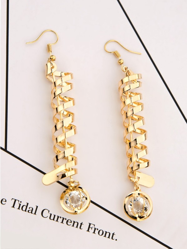 A Wrap of Gold - Elegant Dangling Earrings