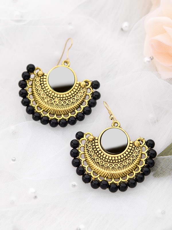 The Elegant Tribals - Golden Oxidised Earrings