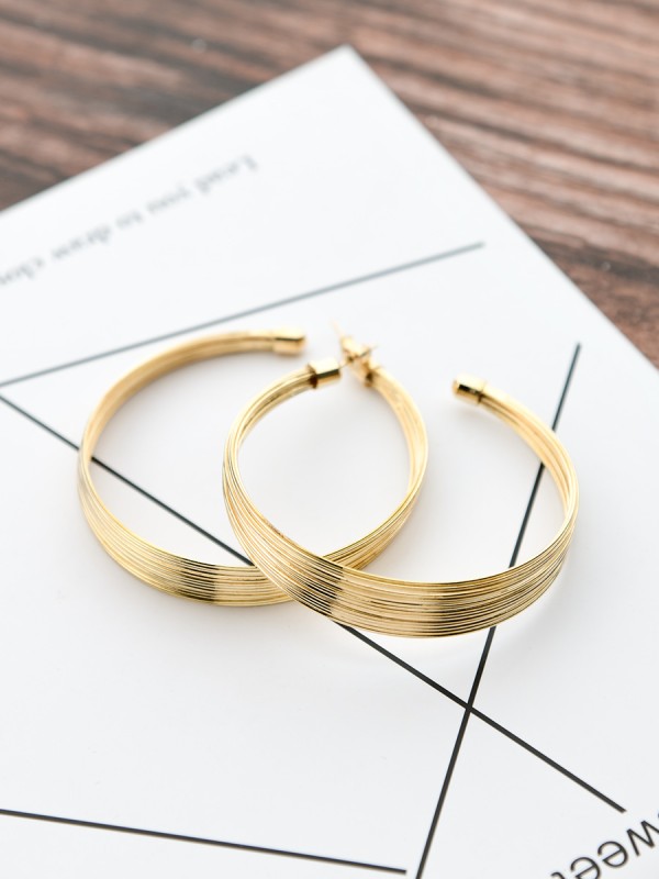 The Layered Oversized Hoops - Golden