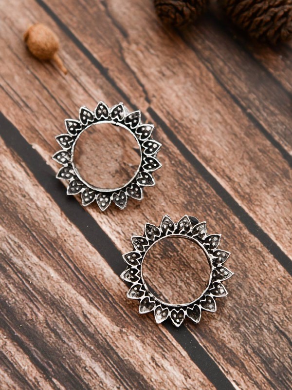 The Funky Florals - Oxidised Boho Studs