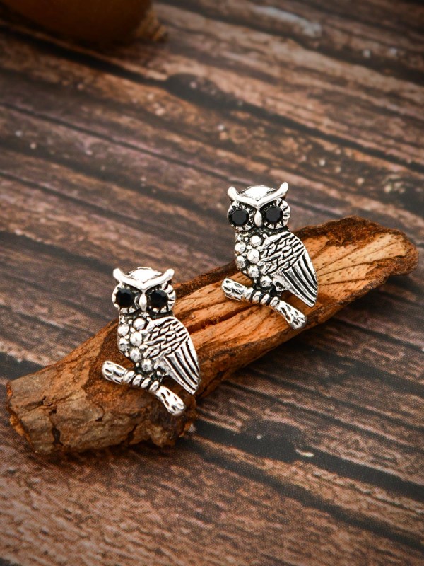 The Owl on a Branch - Tiny Trinket Earrings