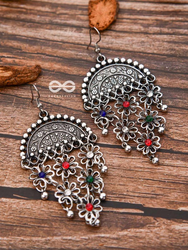 The Ethnic Ecstasy - Oxidised Boho Earrings