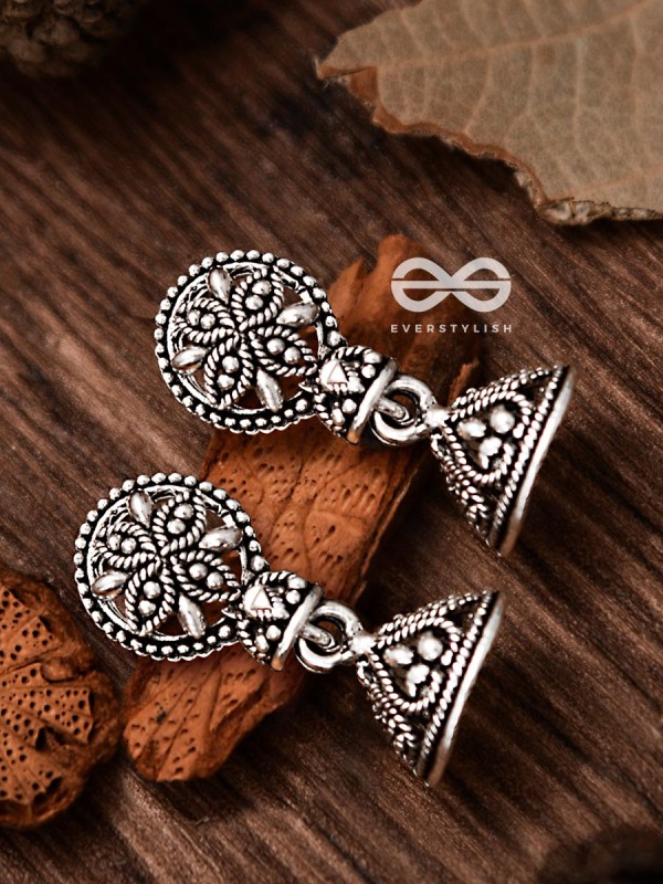 The Little Circled Jhumkis - Tiny Trinket Earrings