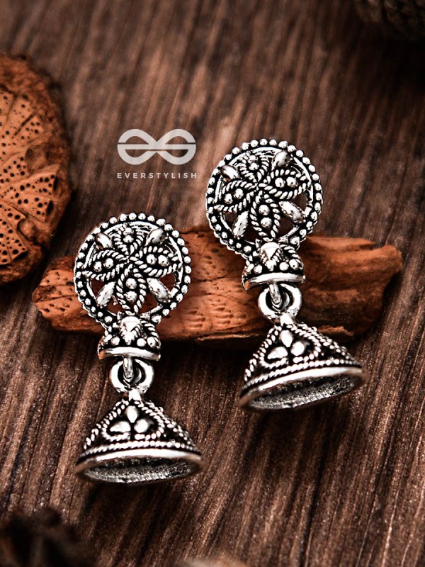The Little Circled Jhumkis - Tiny Trinket Earrings