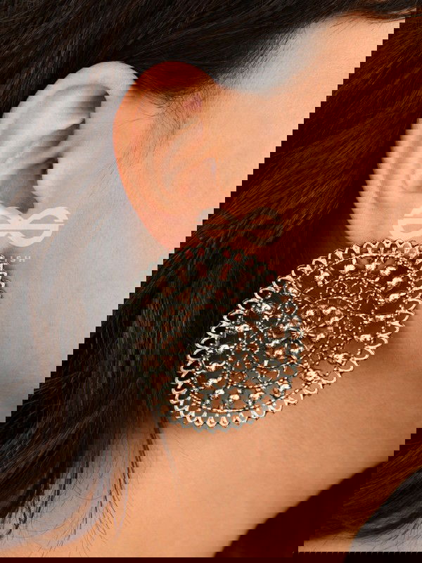 The Dotted Sun - Oxidised Boho Earrings