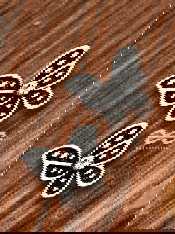 The Little Shimmery Butterfly Studs - Tiny Trinket Earrings