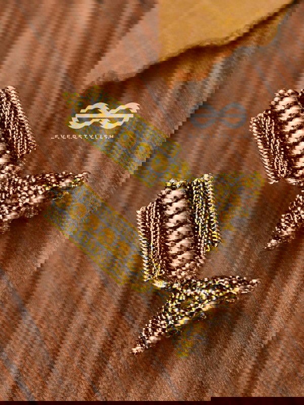 The Bohemian Delight (Golden) - Tiny Trinket Earrings