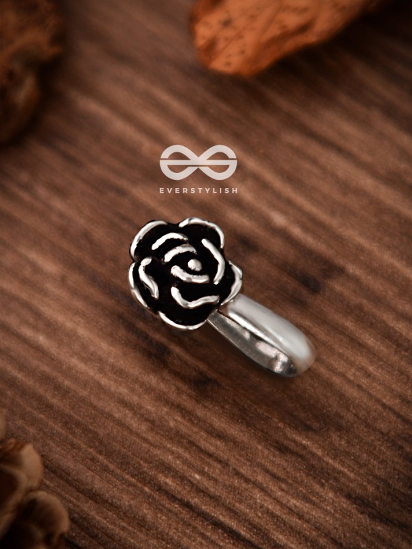 The Little Rose - Oxidised Boho Nosering (Non-piercing)