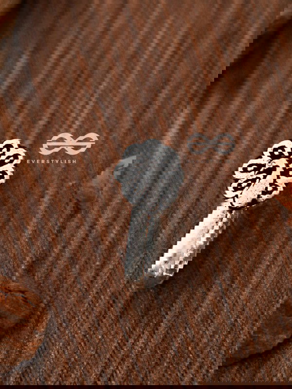 The Little Oxidised Peacock Non-piercing Boho Nosepin