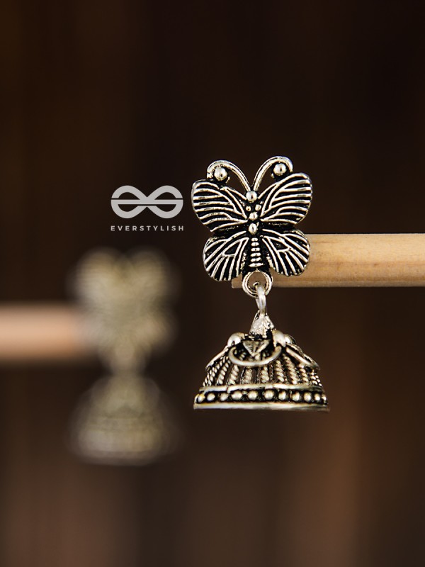The Little Butterfly Jhumkis - Tiny Trinket Earrings
