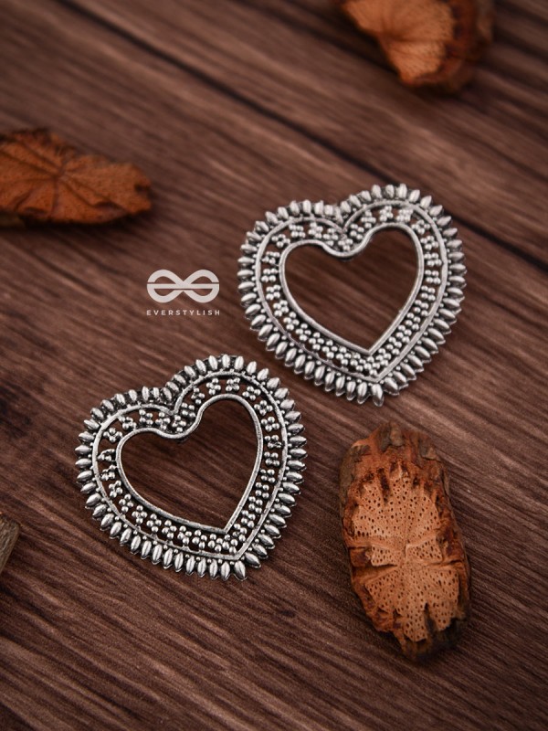 The Little Bohemian Heart - Oxidised Boho Earrings