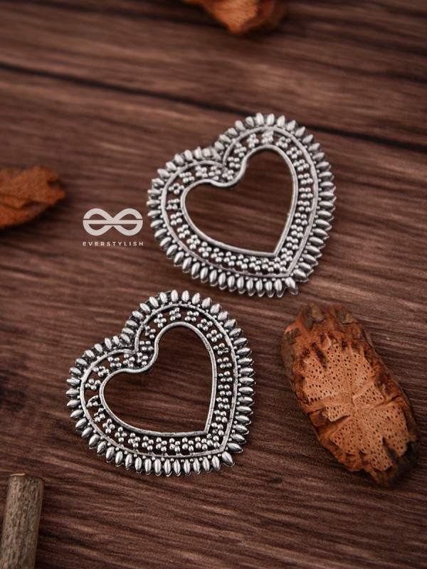 The Little Bohemian Heart - Oxidised Boho Earrings