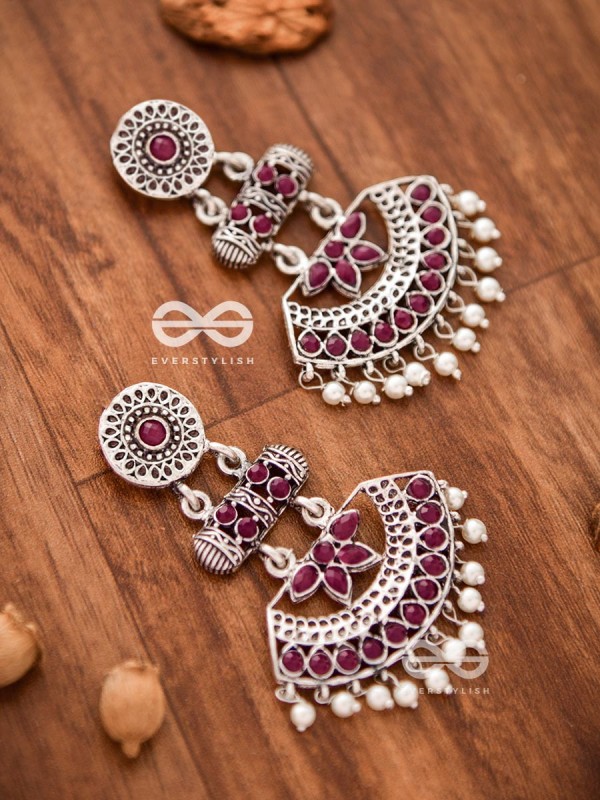 The Bohemian Elegance (Ruby Red) - Embellished Oxidised Collection
