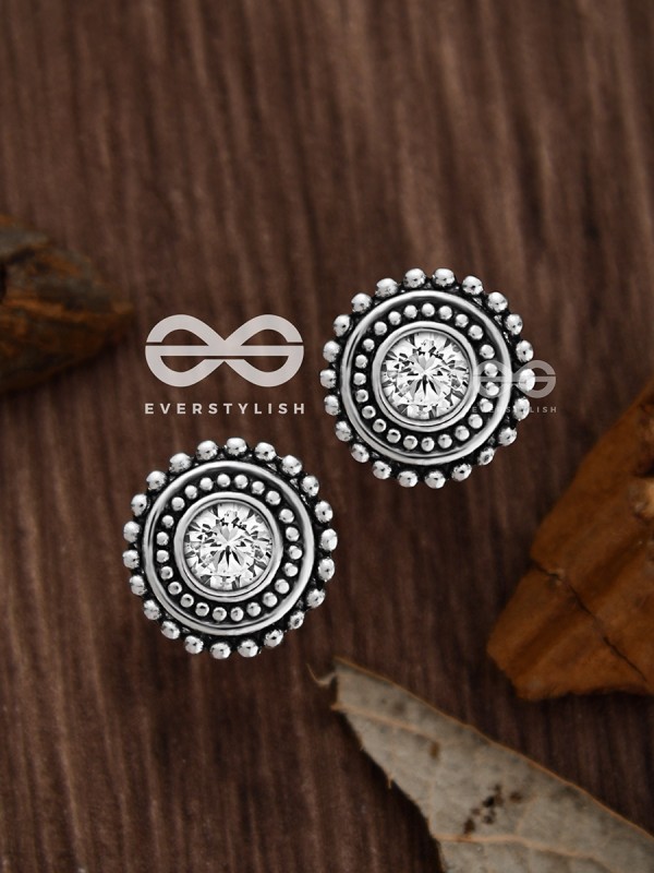 The Little Shimmery Button Studs - Tiny Trinket Earrings