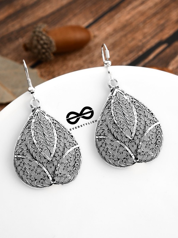 The Delightful Intricate Motifs - Oxidised Boho Earrings