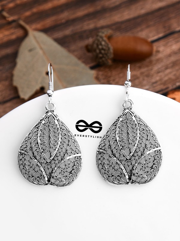 The Delightful Intricate Motifs - Oxidised Boho Earrings