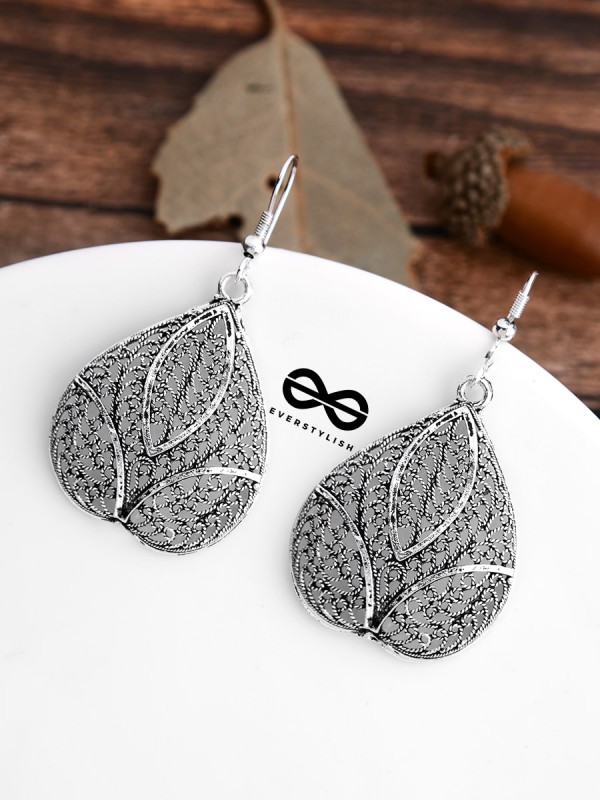 The Delightful Intricate Motifs - Oxidised Boho Earrings