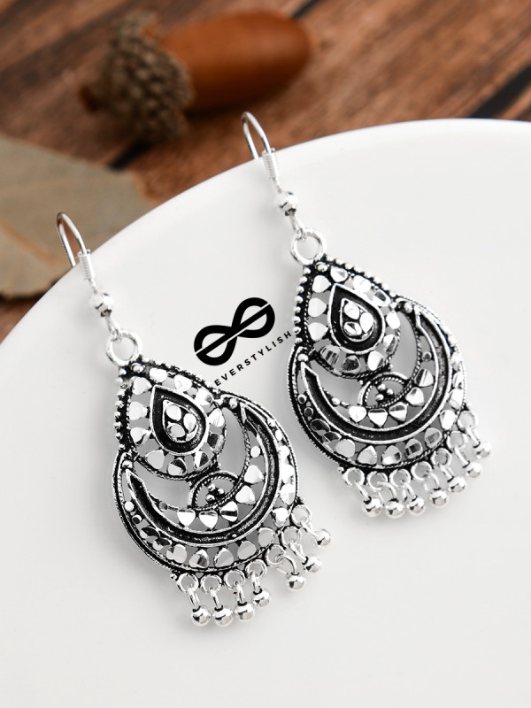 The Intricate Shimmery Droplets - The Oxidised Boho Collection