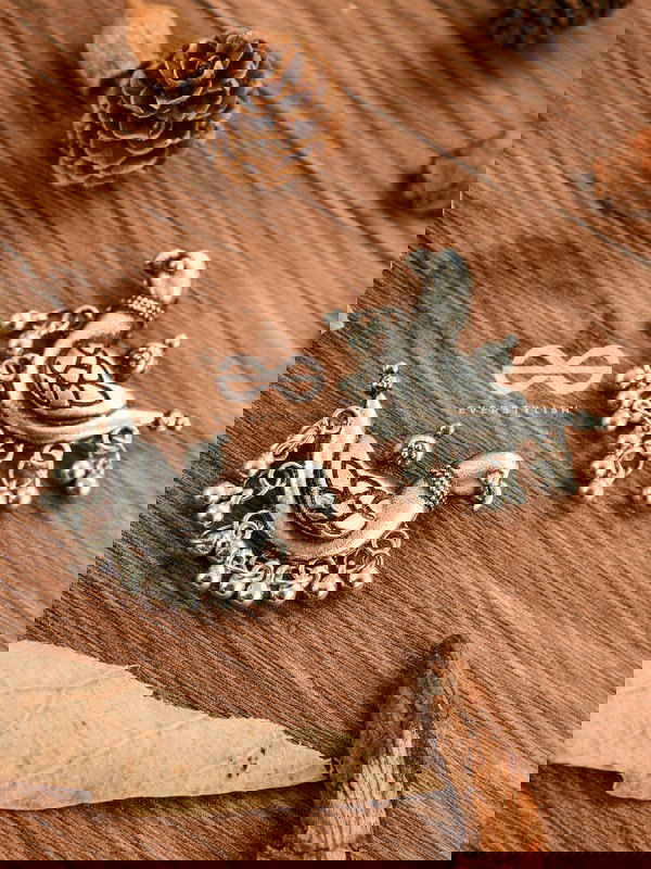 The Dangling Parrots - Oxidised Boho Earrings