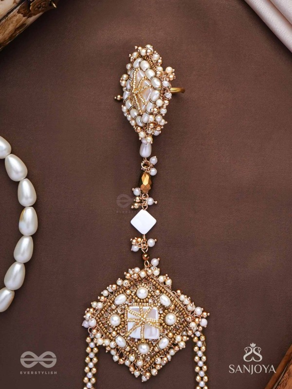 Abhyupayan - Gift From The Heavens - Beads, Pearls Glass Drops Hand Embroidered Haathphool