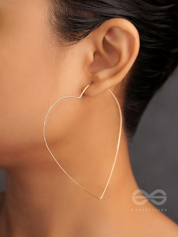 Seeking love from Universe, Oversized Heart Hoops