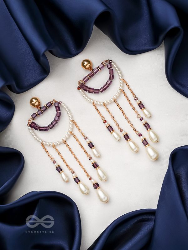 Cry for the Moon- Golden Pearl Earrings