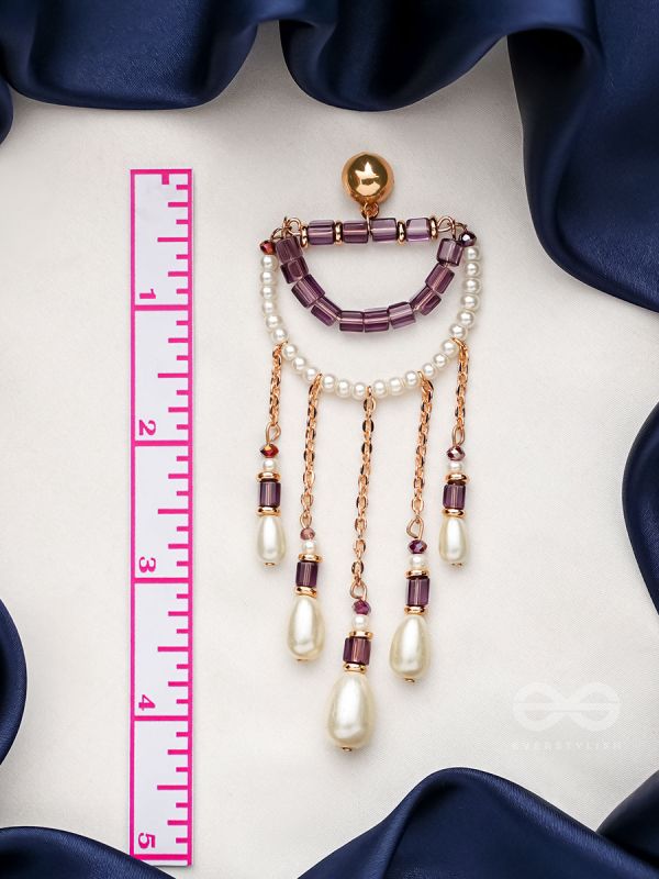 Cry for the Moon- Golden Pearl Earrings