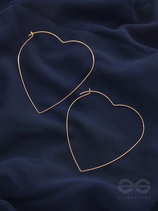 Seeking love from Universe, Oversized Heart Hoops