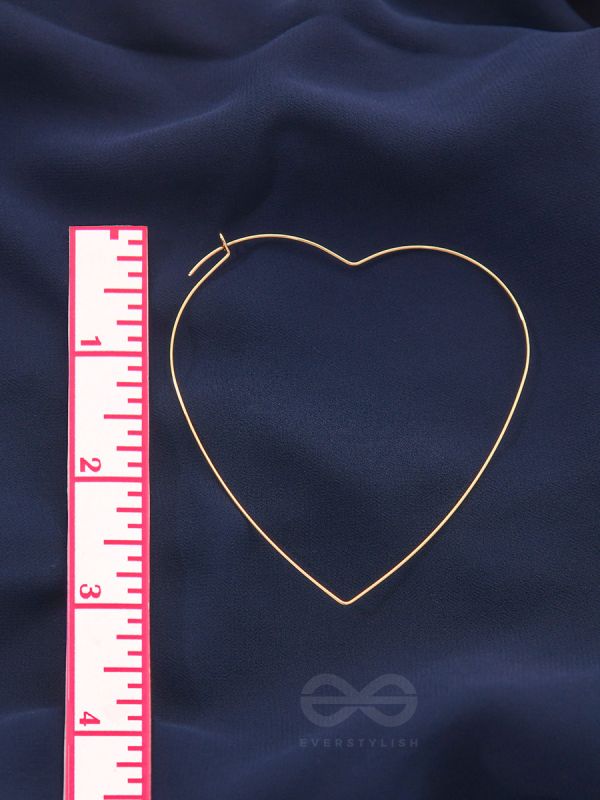Seeking love from Universe, Oversized Heart Hoops