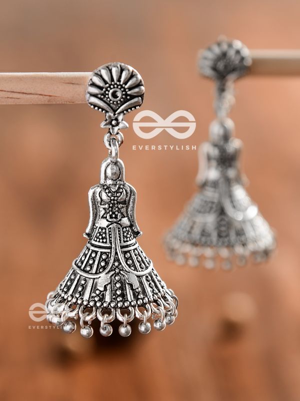 The Lady of Elegance - Oxidised Boho Jhumkas