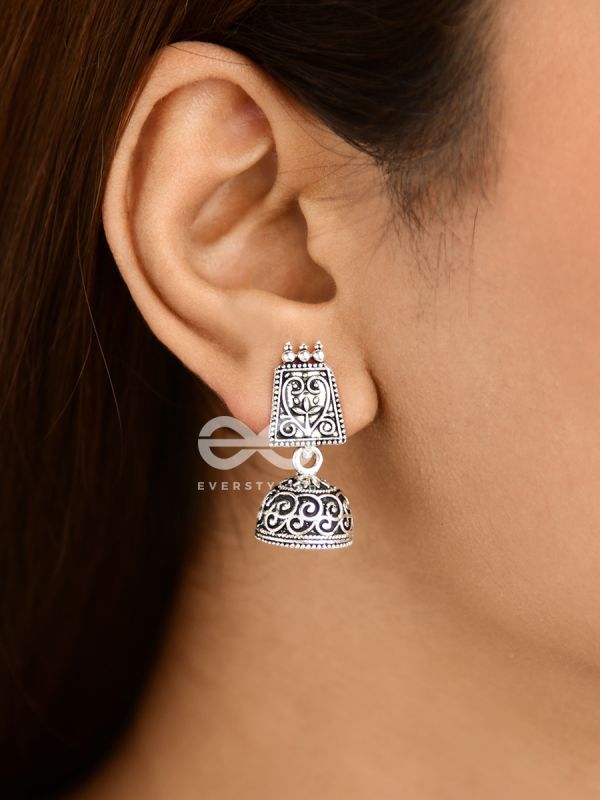 The Intricate Artwork Jhumkis - Tiny Trinket Earrings