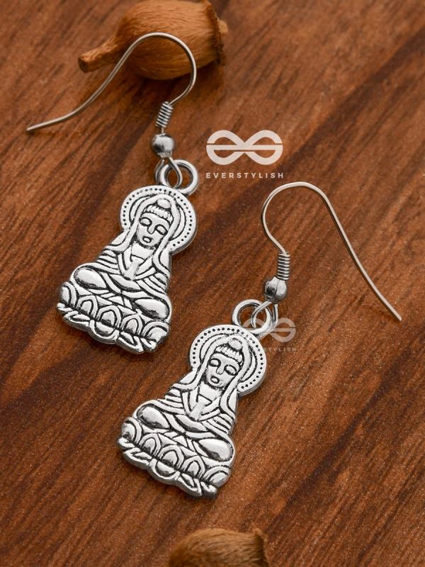The Little Engraved Buddha - Tiny Trinket Earrings