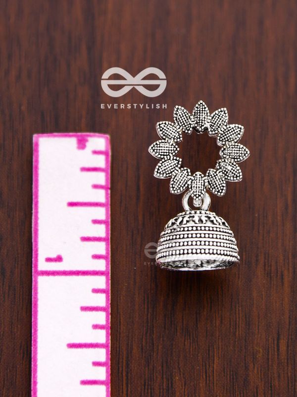 The Little Floral Fern Jhumkis - Tiny Trinket Earrings