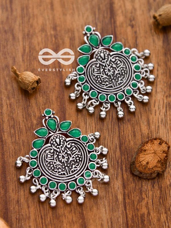 The Bohemian Intrigue (Emerald Green) - Embellished Oxidised Collection