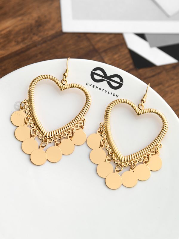 The Charming Heart Danglers - The Golden Charm Collection