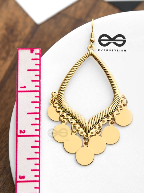 The Curvy Charm Danglers - The Golden Charm Collection