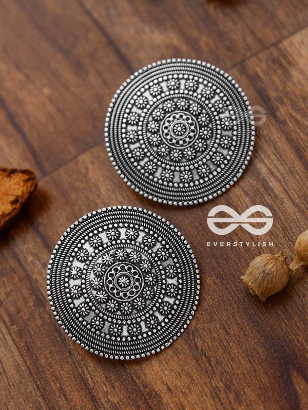 The Shield Of Flowers - Artistic Boho Studs