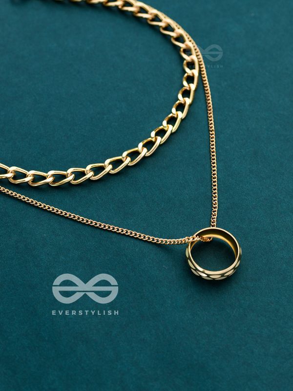 The Girl-Boss Statement - Golden Layered Neckpiece With Anti-Tarnish Coating 