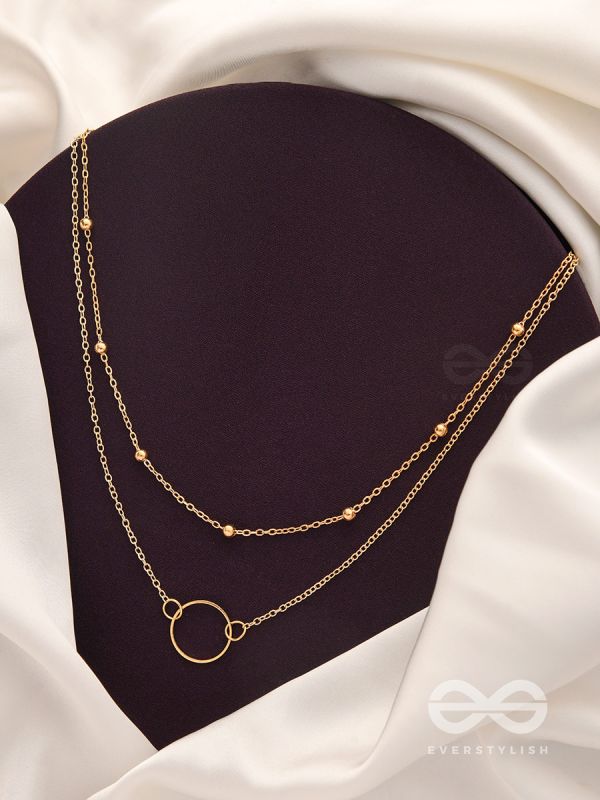 The Lavish Layers Of Elegance - Golden Multilayered Neckpiece With Anti-Tarnish Coating 