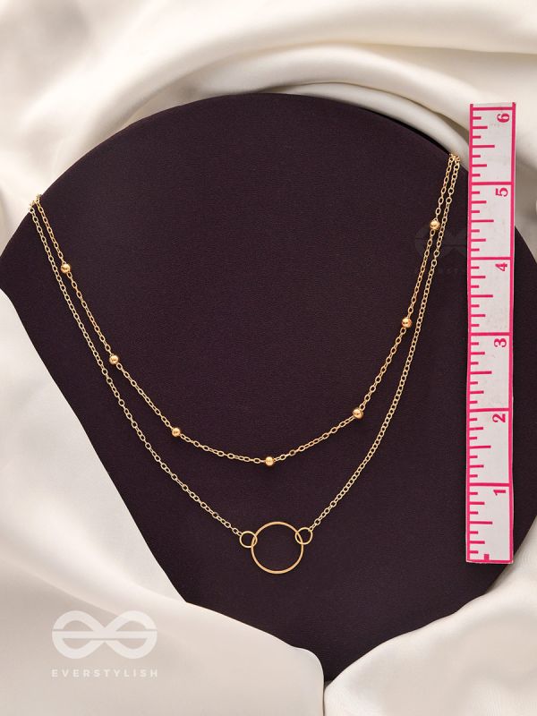 The Lavish Layers Of Elegance - Golden Multilayered Neckpiece With Anti-Tarnish Coating 