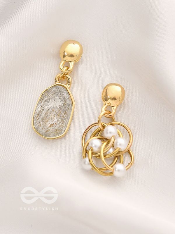 The Entangled Glamour - Statement Golden Earrings