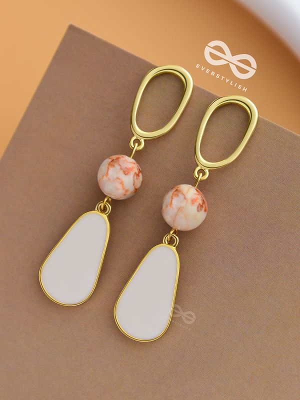 An Alluring Charm - Golden Statement Danglers